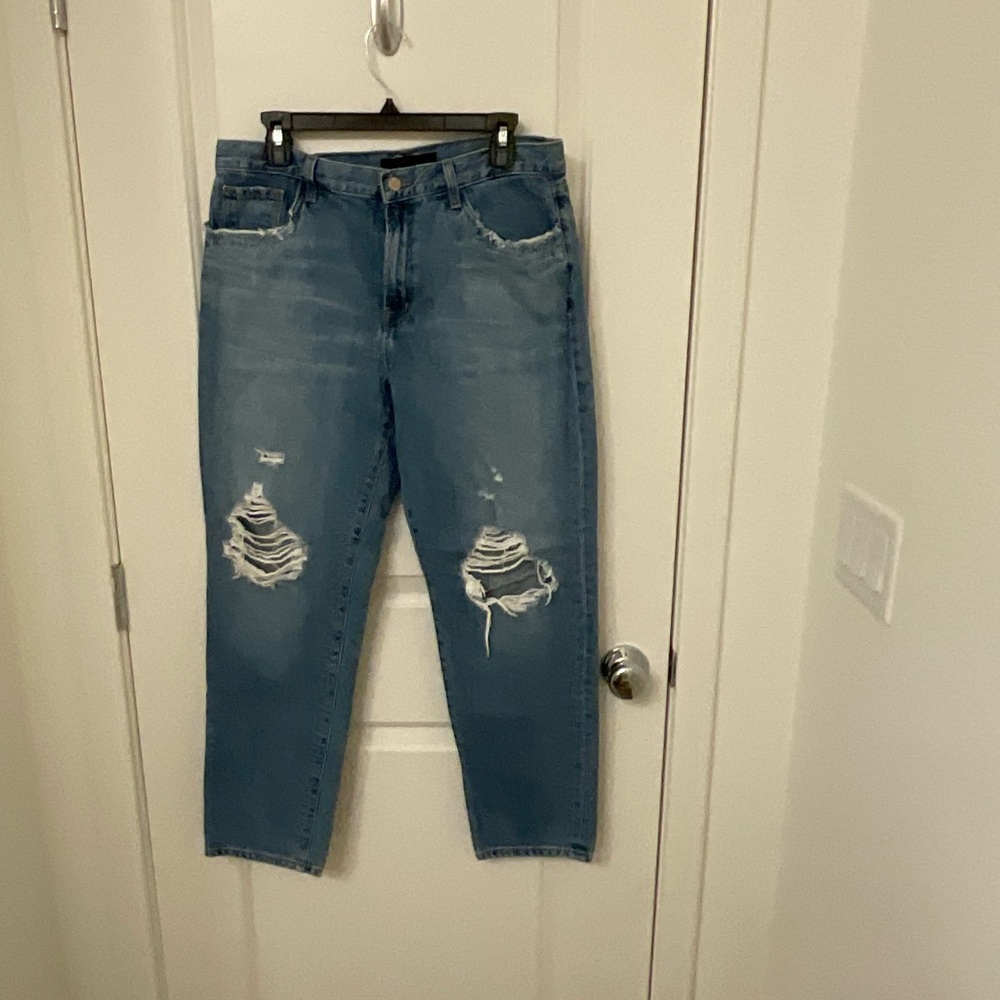 J brand Blue Distressed Jeans oversized boyfriend